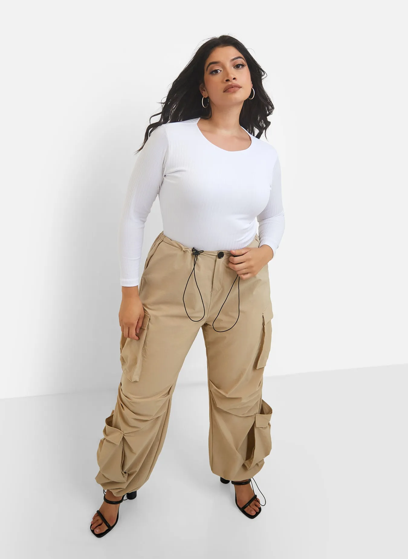 Need It Ribbed Long Sleeve Bodysuit - White sold by Rebdolls product image thumbnail 3