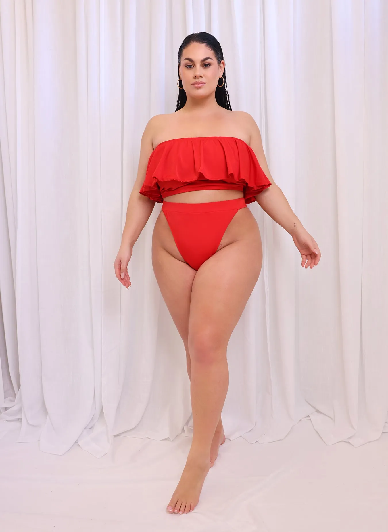 Sea Breeze High Cut Swim Bottom sold by Rebdolls product image thumbnail 2