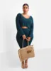 Large Straw Traveler Tote sold by Rebdolls