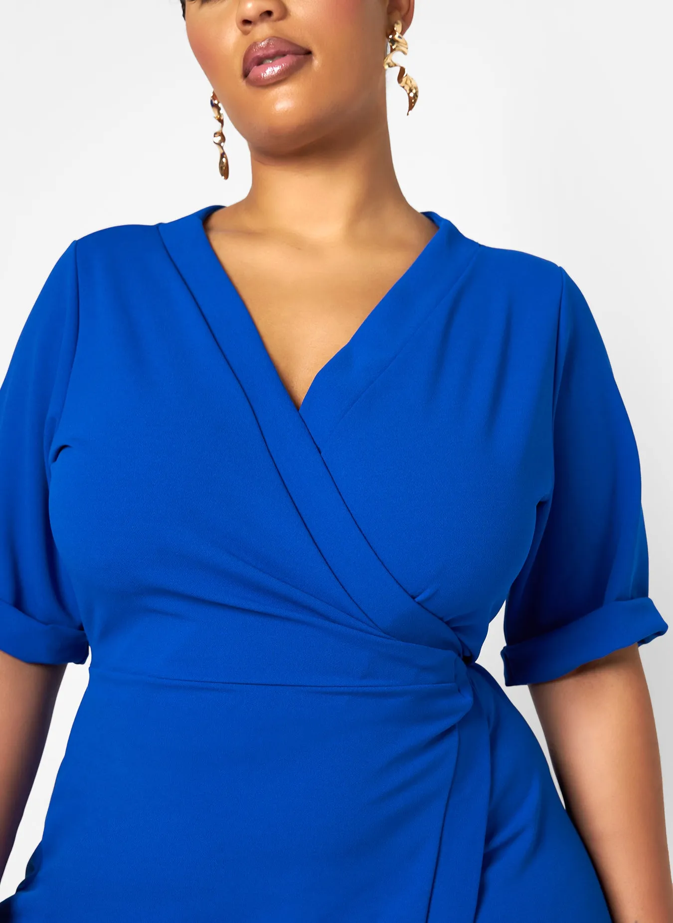 Avery Faux Wrap Mini Dress sold by Rebdolls product image thumbnail 3