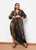 Alaia Stripe Print Fringe Maxi Wrap Skirt sold by Rebdolls