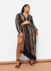 Alaia Stripe Print Fringe Maxi Wrap Skirt sold by Rebdolls
