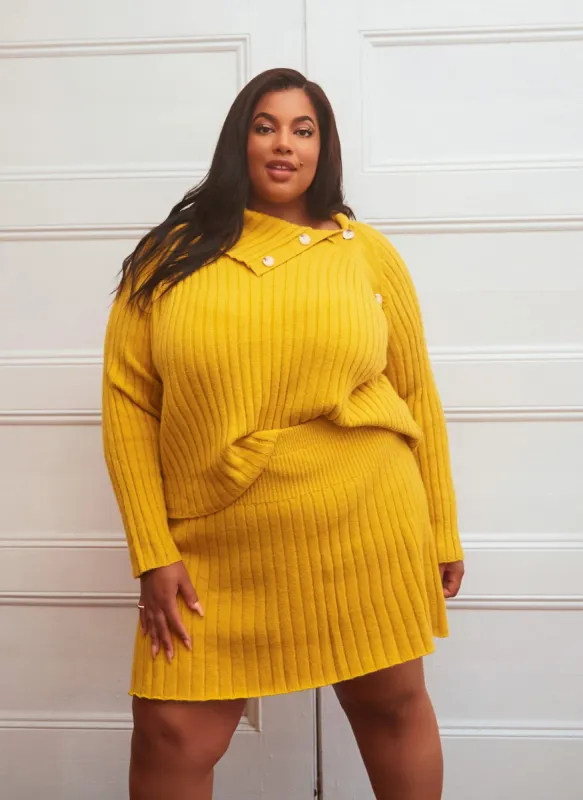 Posey Knit Mini A Line Skirt sold by Rebdolls