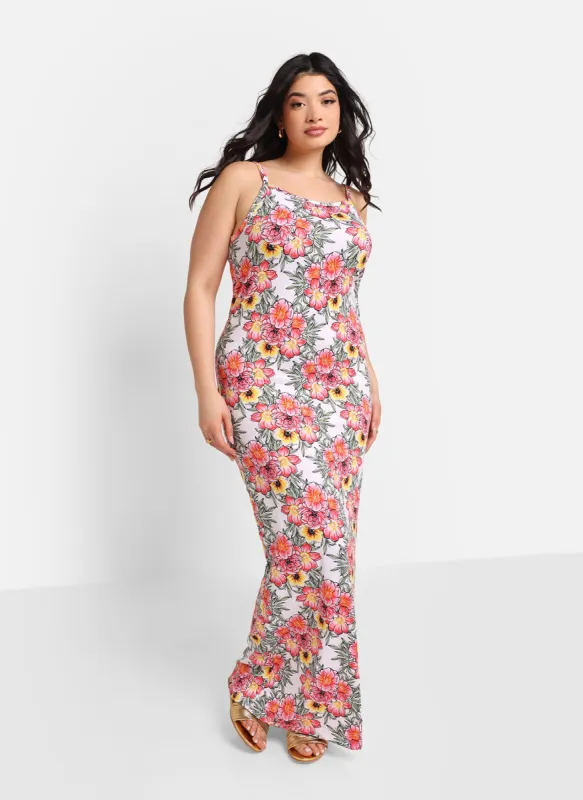 Meryl Floral Maxi Bodycon Dress sold by Rebdolls