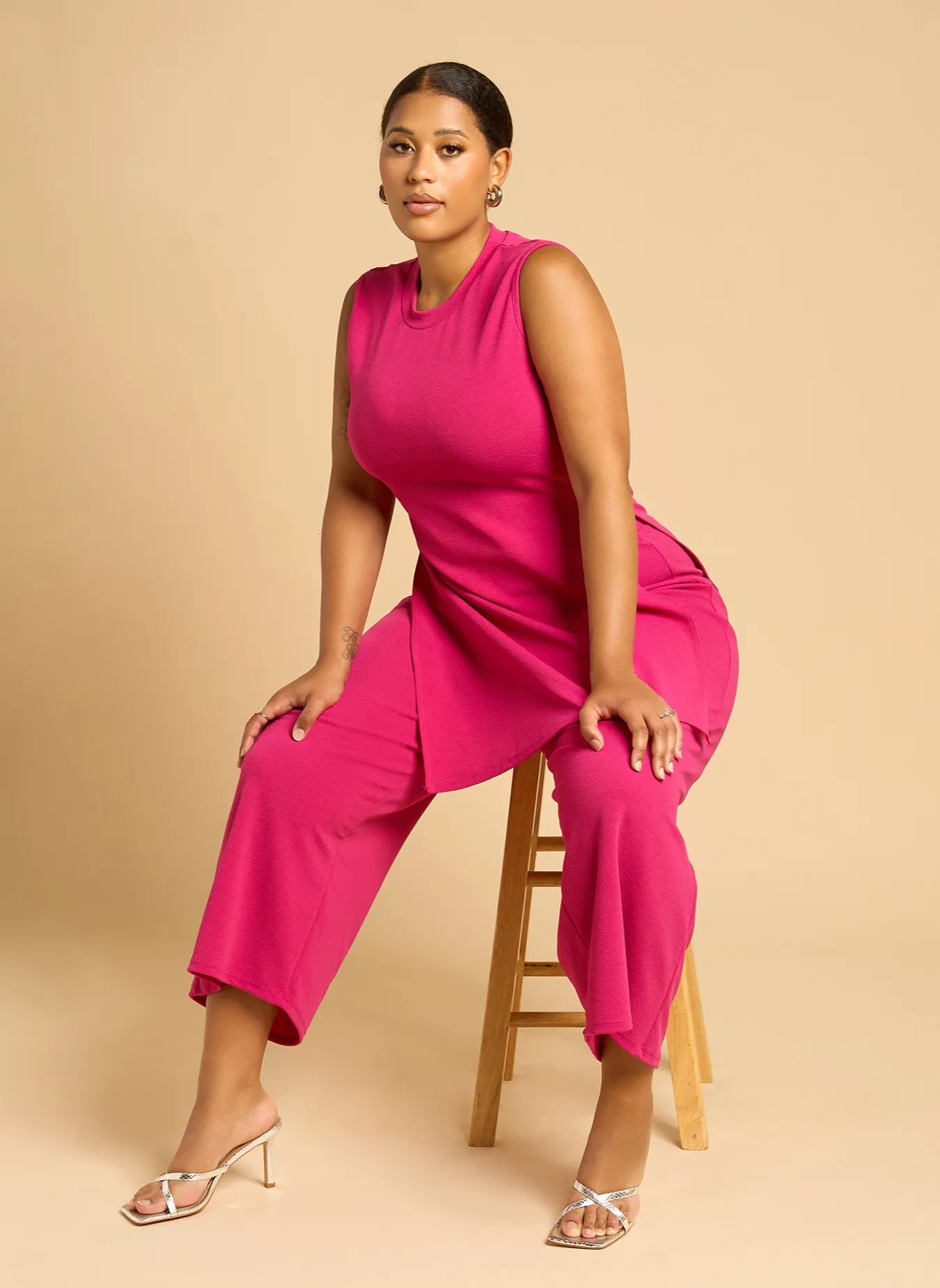 Azora Straight Leg Pants - Magenta sold by Rebdolls product image thumbnail 4