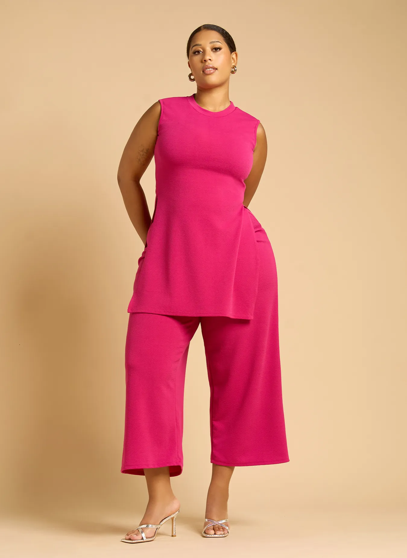 Azora Straight Leg Pants - Magenta sold by Rebdolls