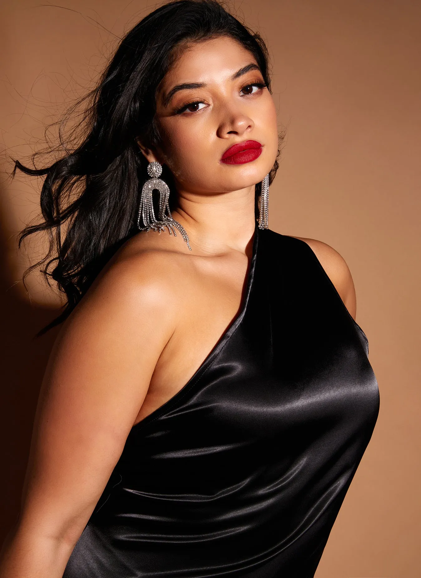 Lenore Satin Open Back Maxi Bodycon Dress sold by Rebdolls product image thumbnail 5