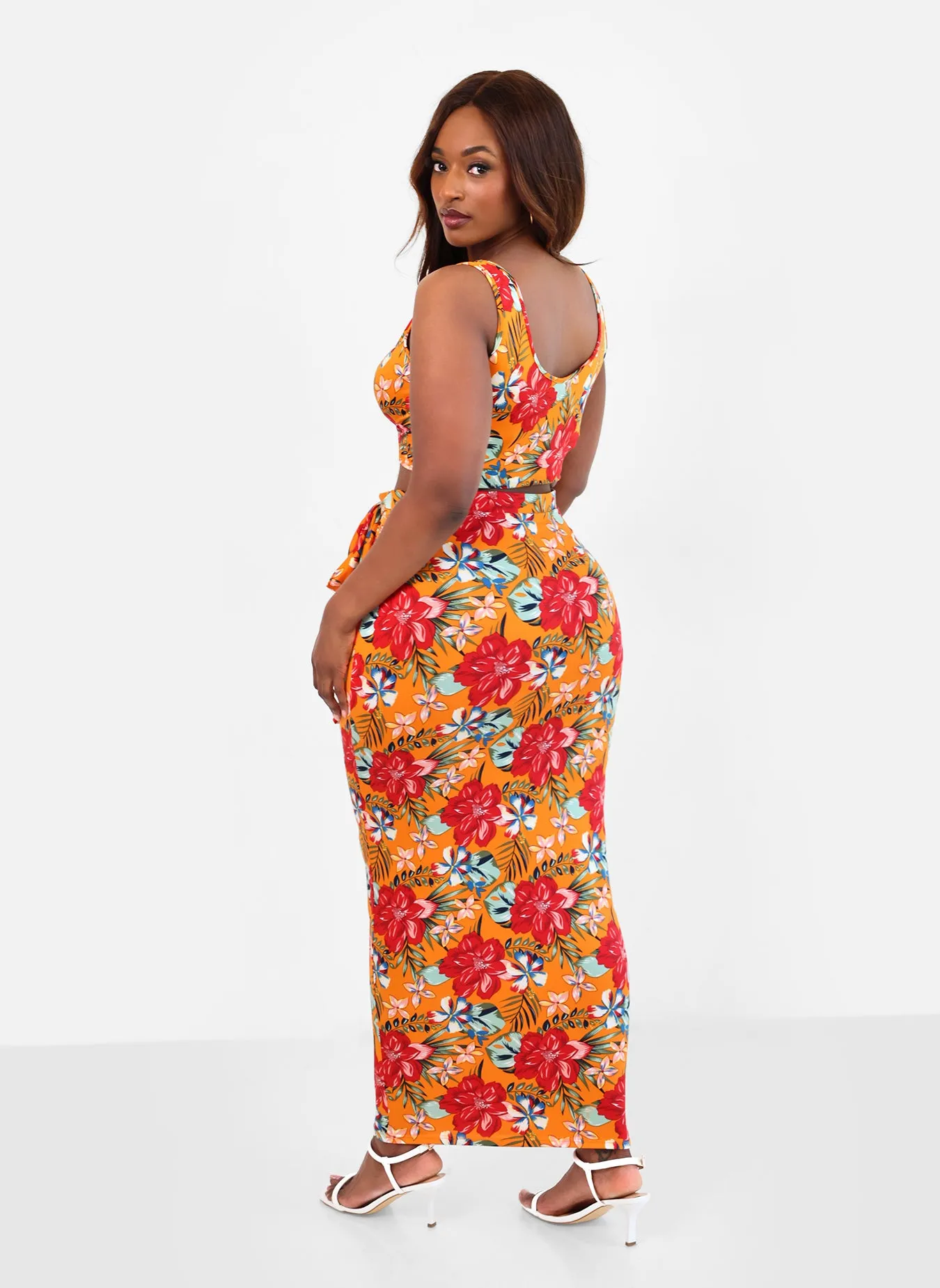 Noemi Tropical Print Bodycon Maxi Skirt sold by Rebdolls product image thumbnail 5