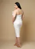 Orchid Mesh 3D Flower Midi Bodycon Dress sold by Rebdolls
