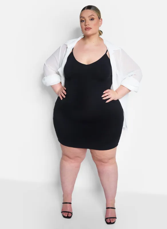 Essential Strappy Bodycon Mini Dress - Black sold by Rebdolls