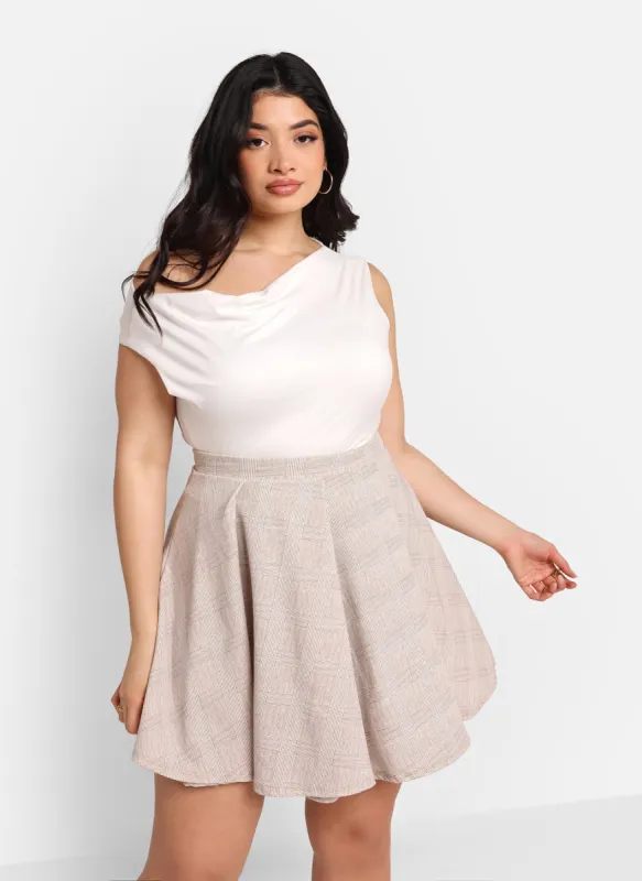 Melody Plaid Mini Skater Skirt sold by Rebdolls