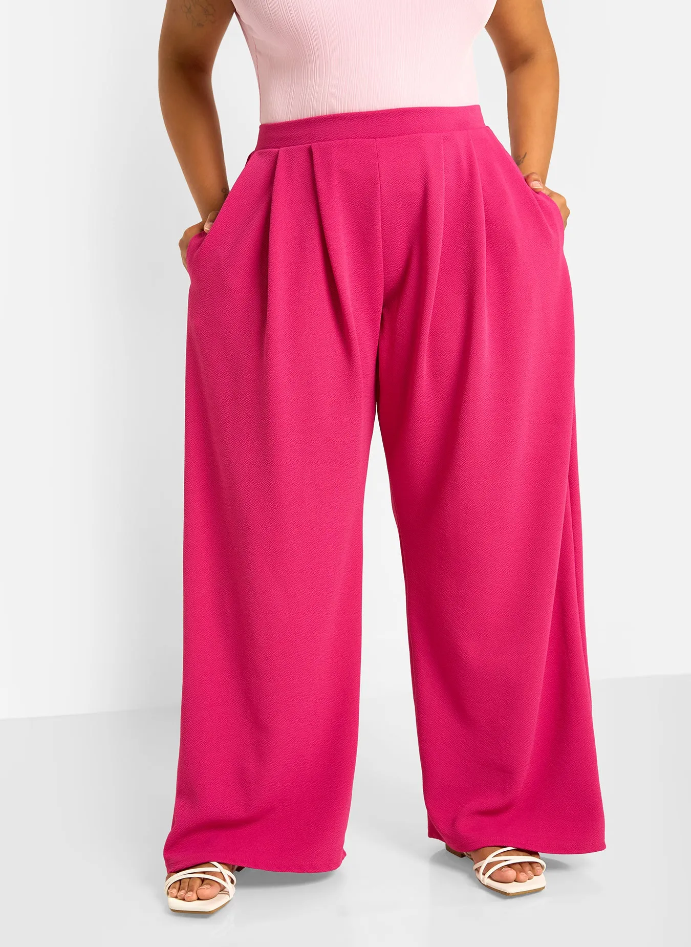Rydell Wide Leg Pants - Magenta sold by Rebdolls product image thumbnail 3