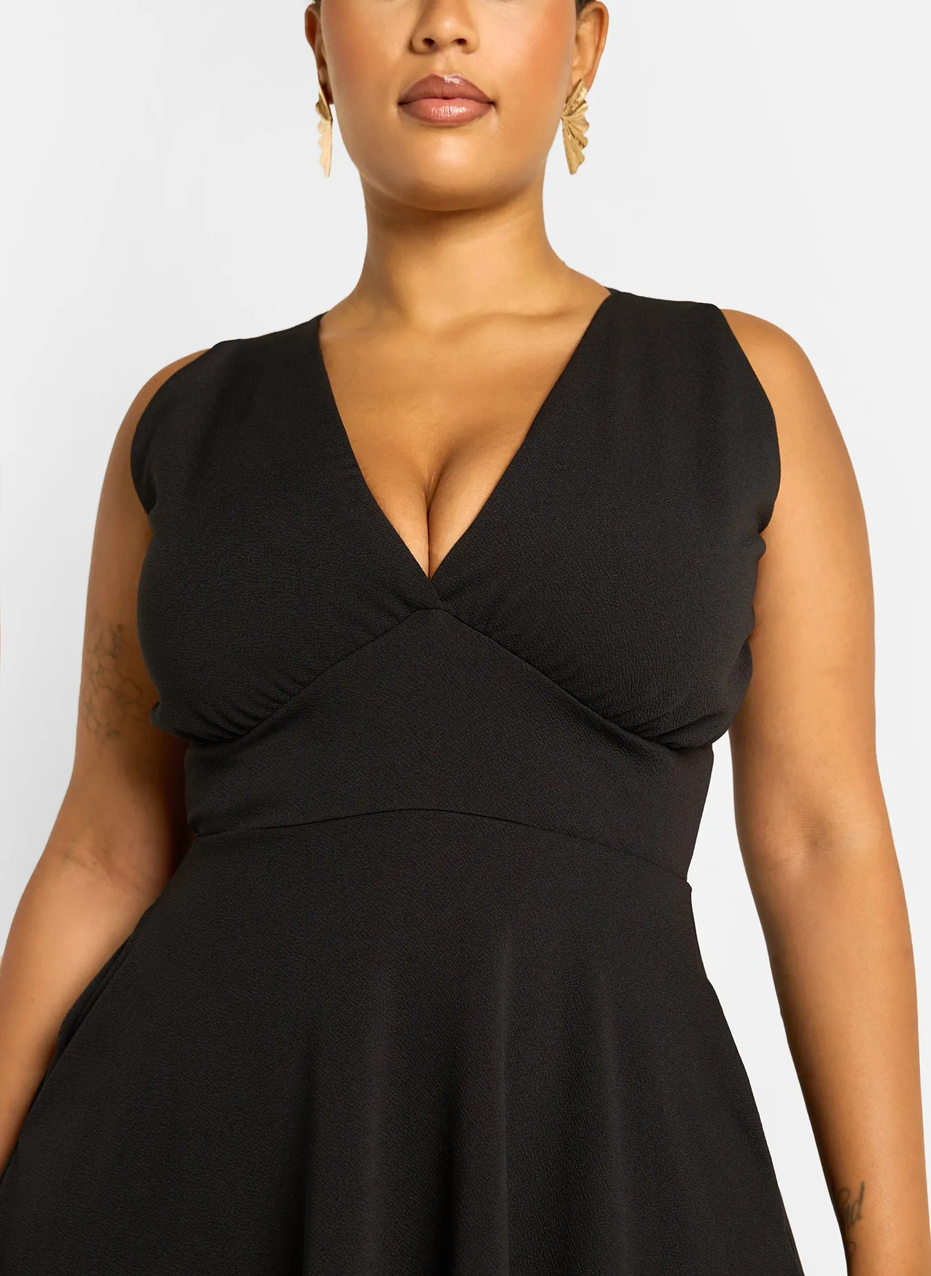 Kamelia Skater Midi Dress - Black sold by Rebdolls product image thumbnail 3