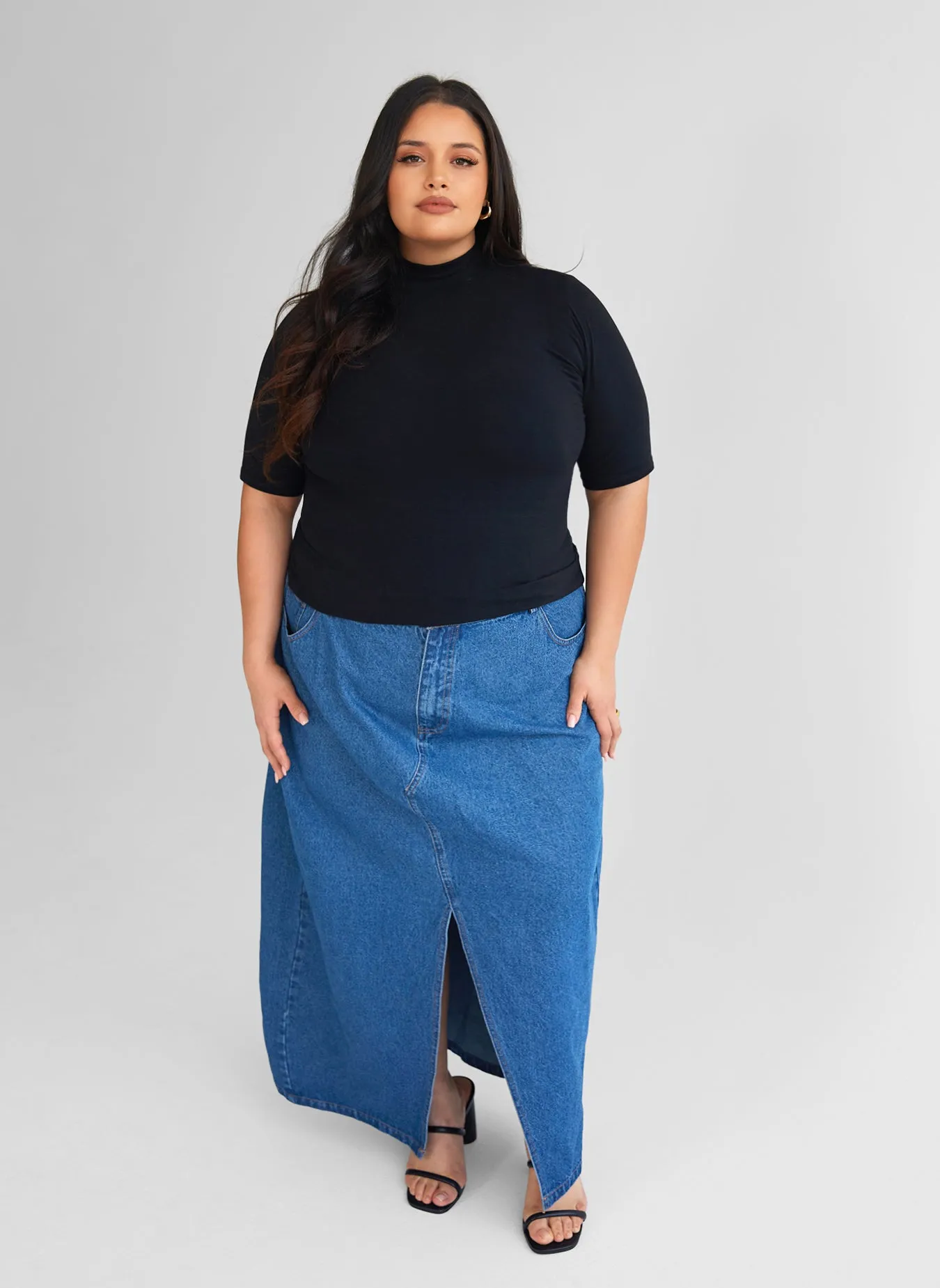 Meadow Denim Maxi Skirt sold by Rebdolls product image thumbnail 2
