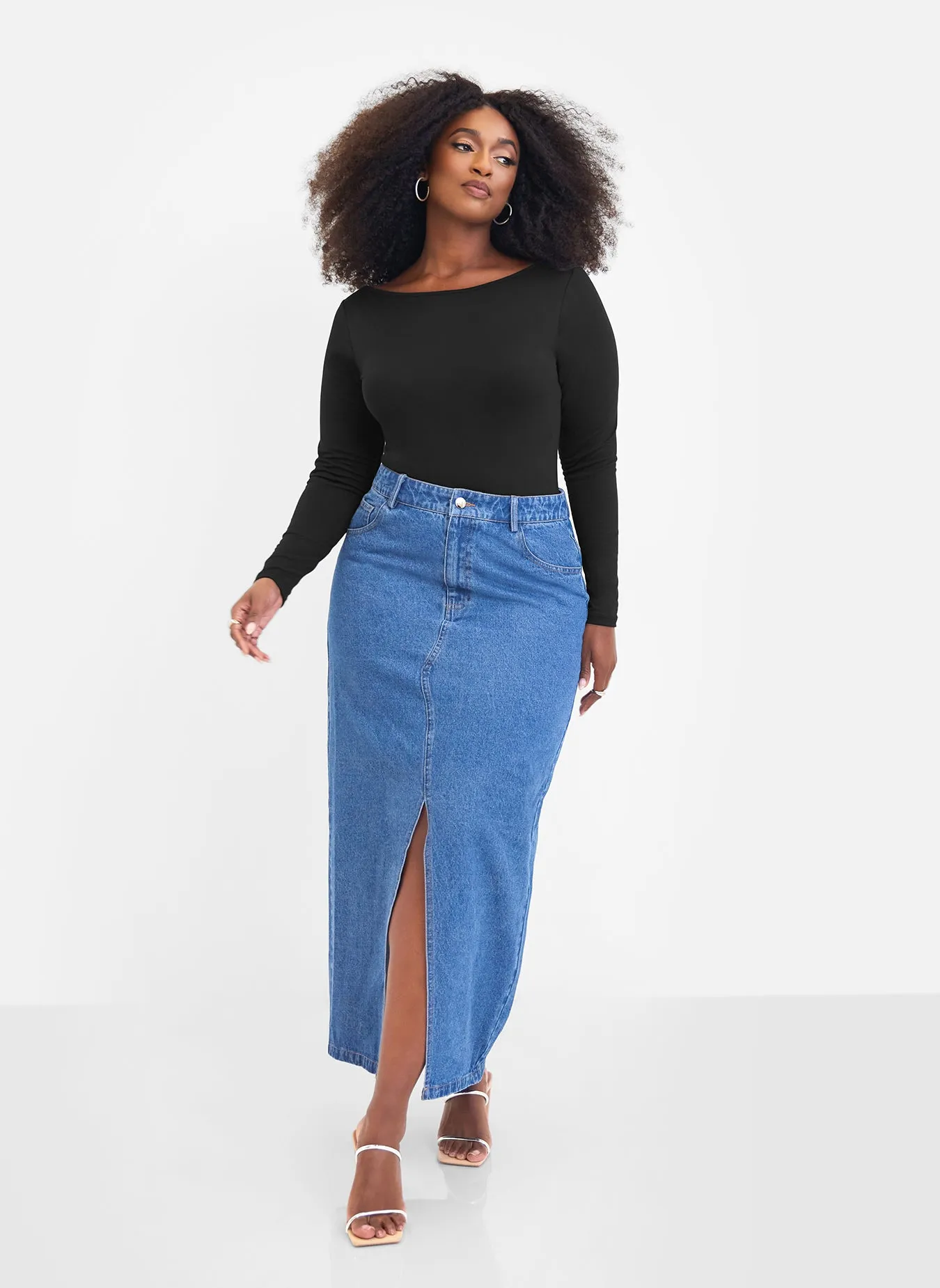 Meadow Denim Maxi Skirt sold by Rebdolls product image thumbnail 5