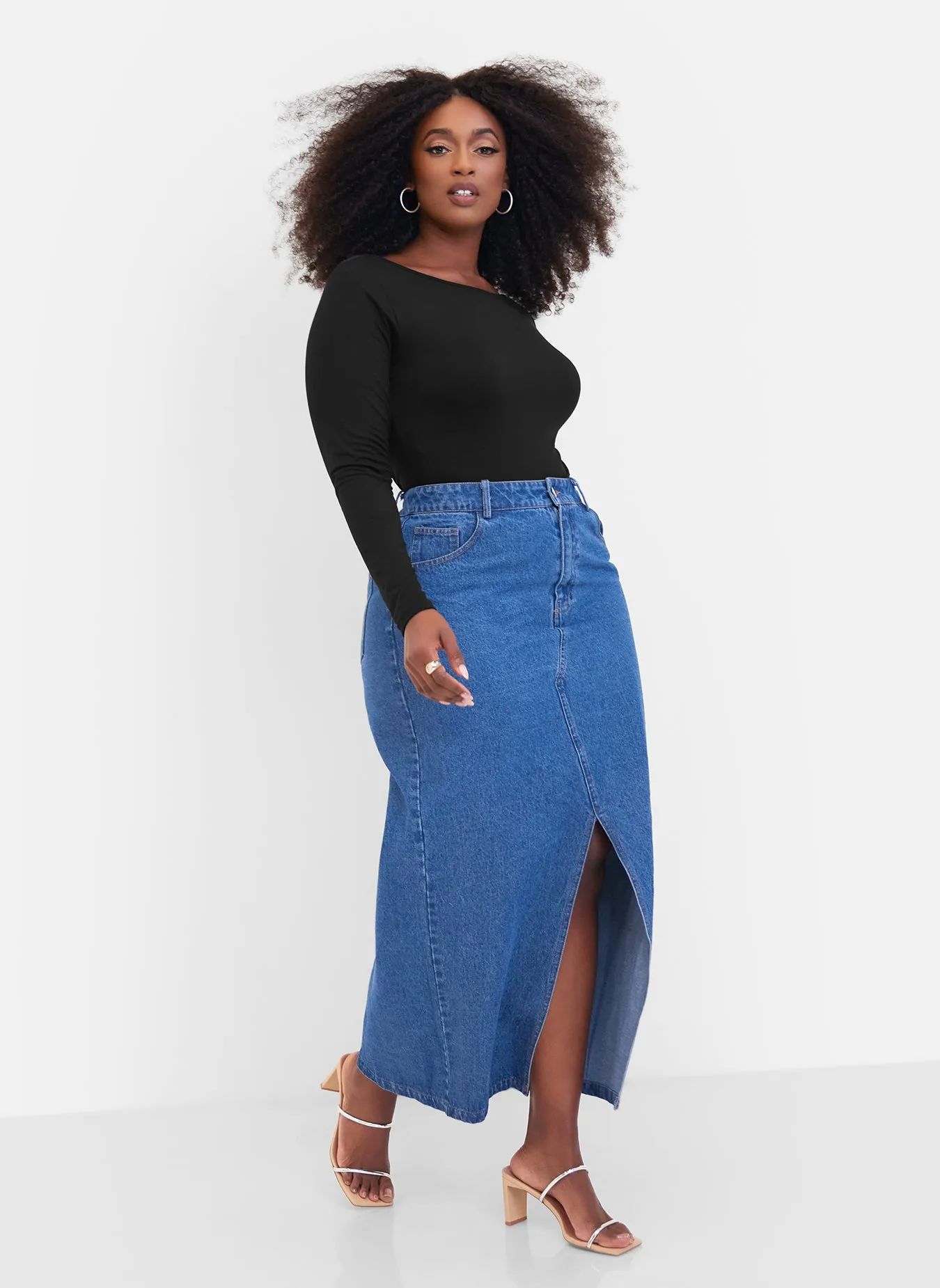 Meadow Denim Maxi Skirt sold by Rebdolls product image thumbnail 3