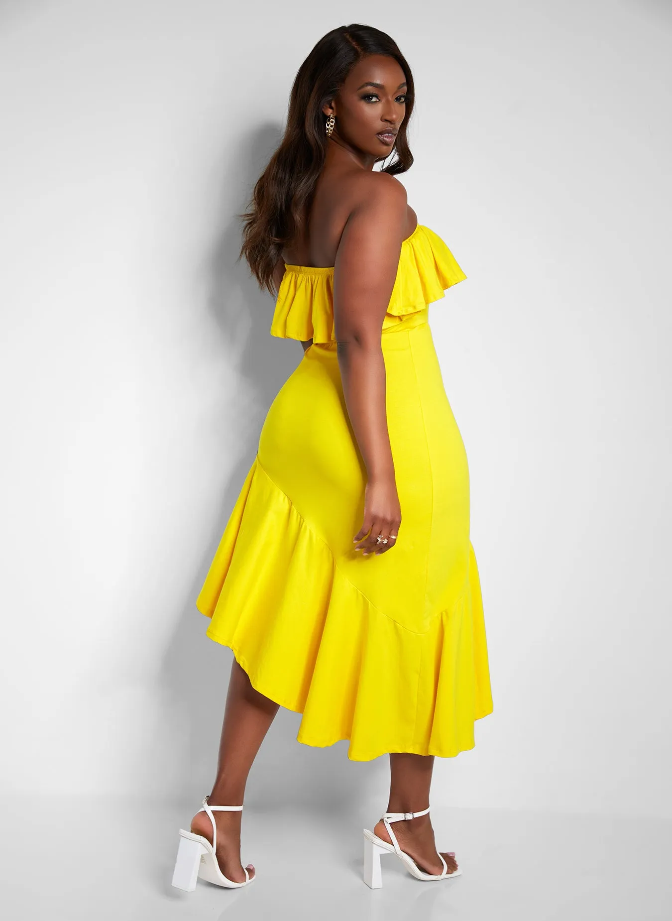Ray of Sunshine Ruffled Sleeveless Dress - Yellow sold by Rebdolls product image thumbnail 5