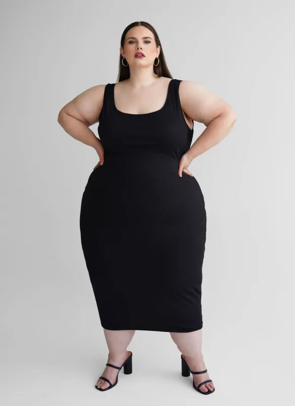 Essential Ribbed Tank Midi Bodycon Dress sold by Rebdolls
