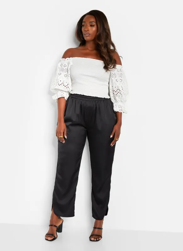 Essential Satin Joggers - Black sold by Rebdolls