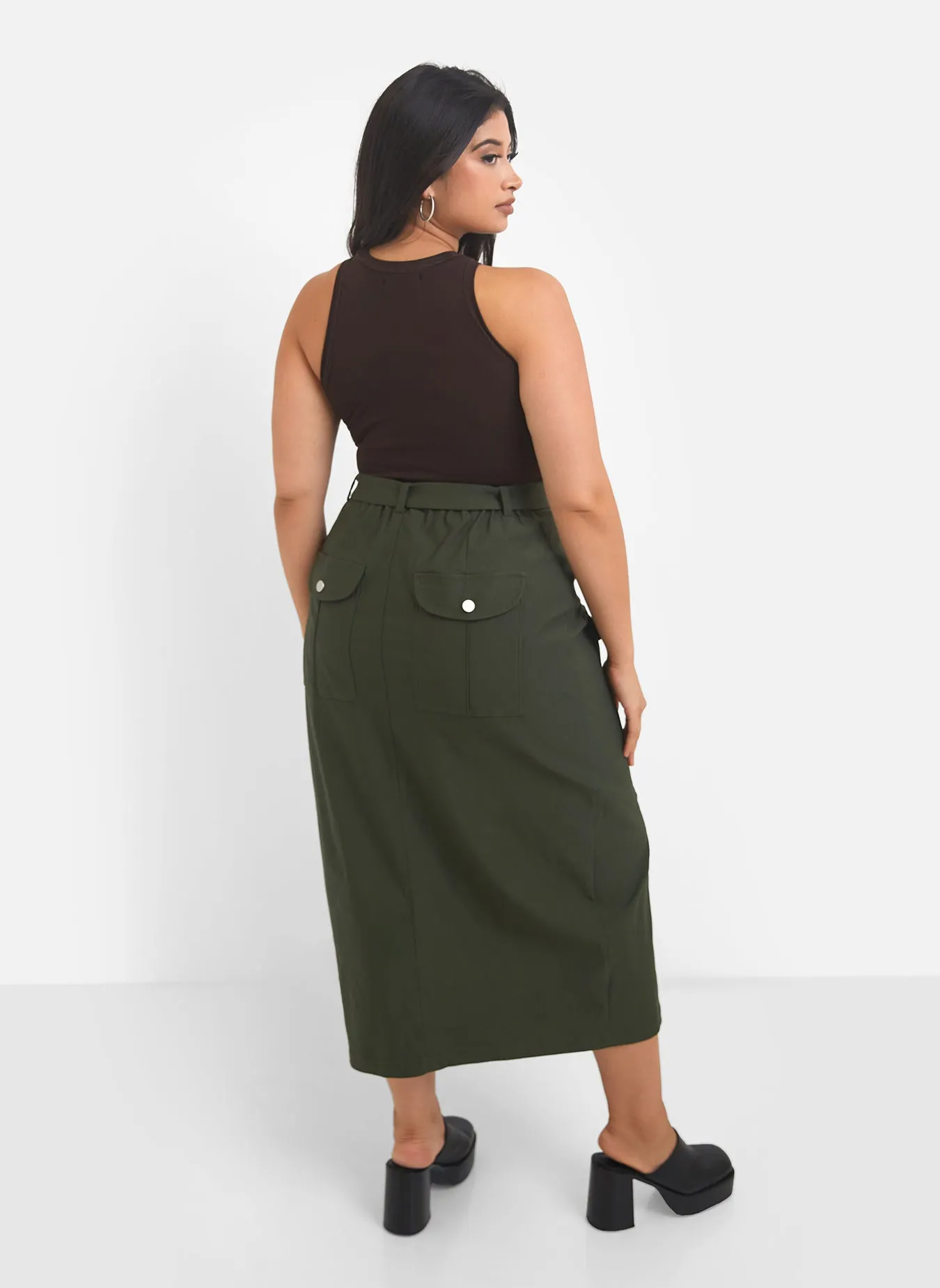 Essential High Neck Tank Top - Brown sold by Rebdolls product image thumbnail 5