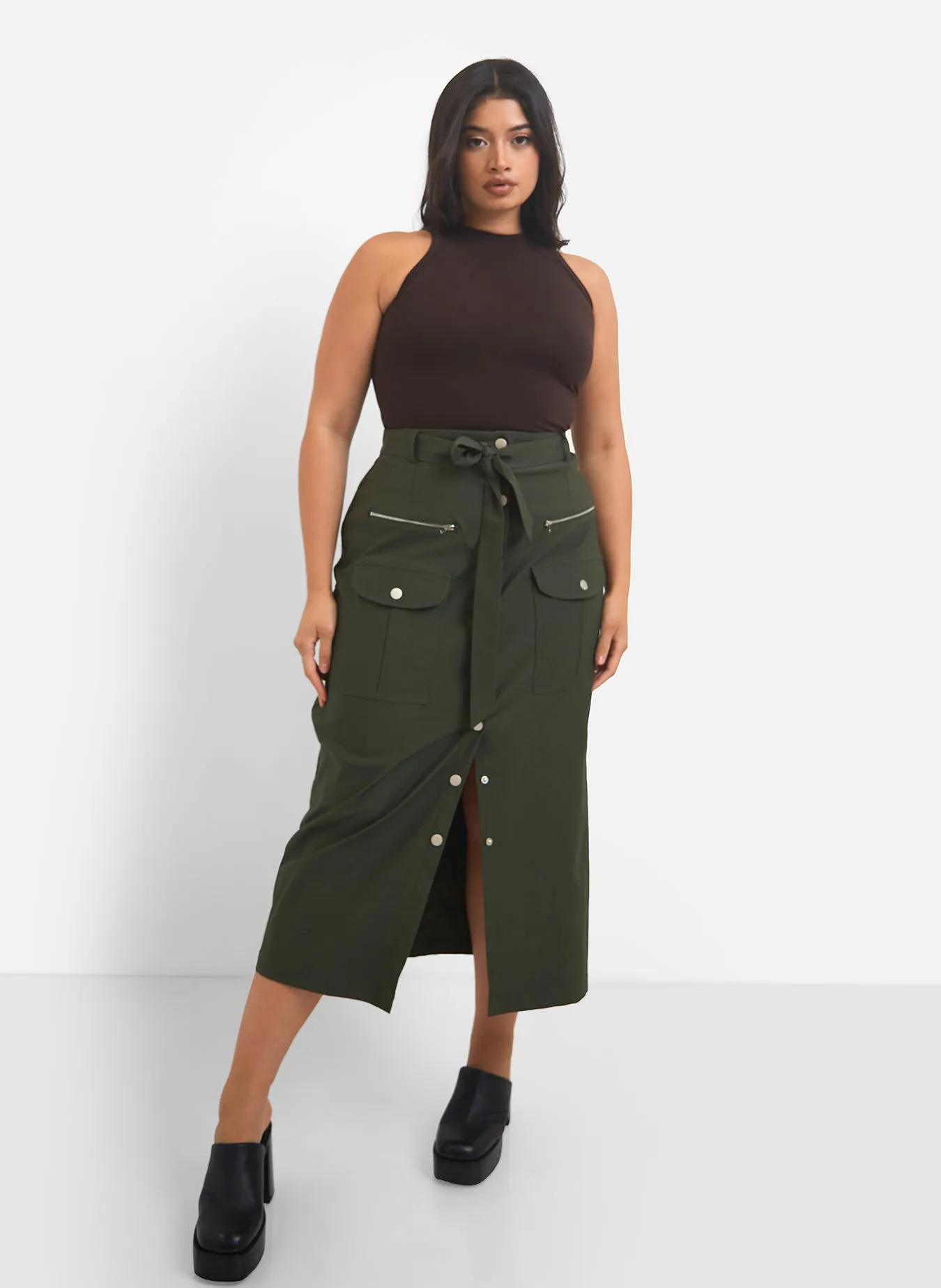 Essential High Neck Tank Top - Brown sold by Rebdolls product image thumbnail 2