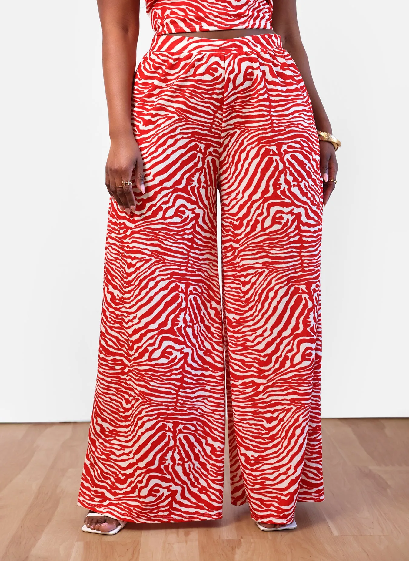 Abena Zebra Print Wide Leg Pants sold by Rebdolls product image thumbnail 3
