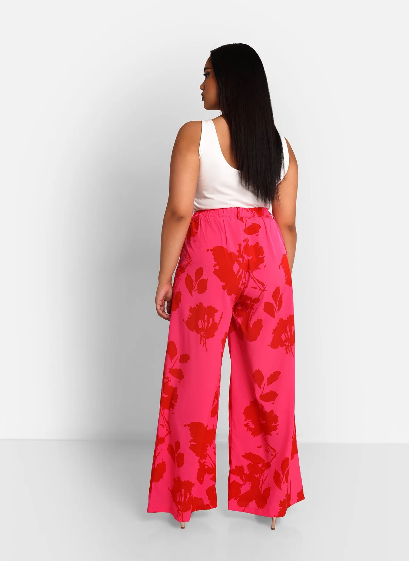 Carissa Floral Print Wide Leg Trousers W. Pockets sold by Rebdolls product image thumbnail 5