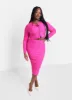 Annette Textured Midi Bodycon Skirt sold by Rebdolls