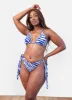 Havana Zebra Print  Triangle Bikini Bottoms - Royal Blue sold by Rebdolls