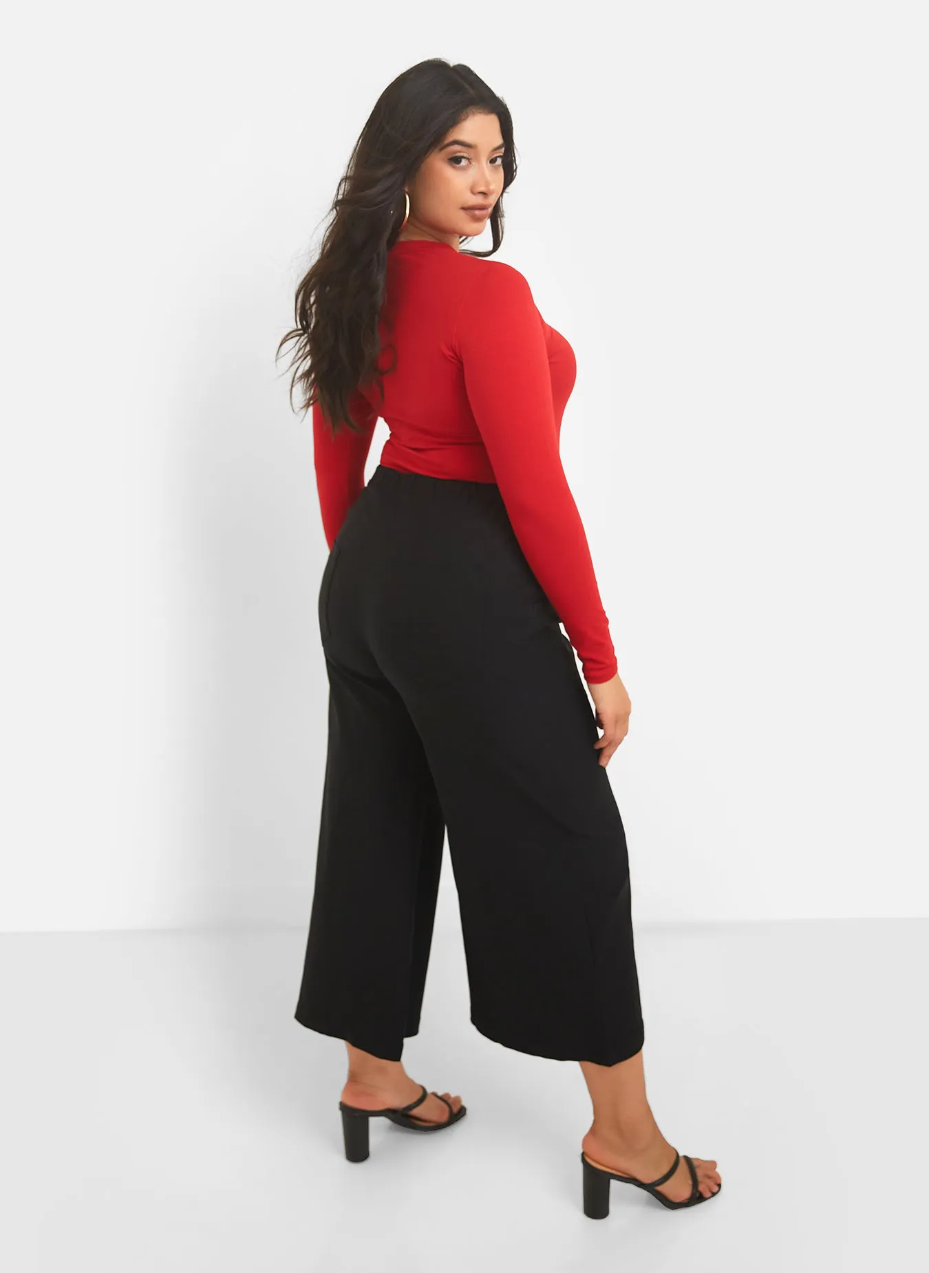 Essential Long Sleeve Crew Neck Top - Red sold by Rebdolls product image thumbnail 5