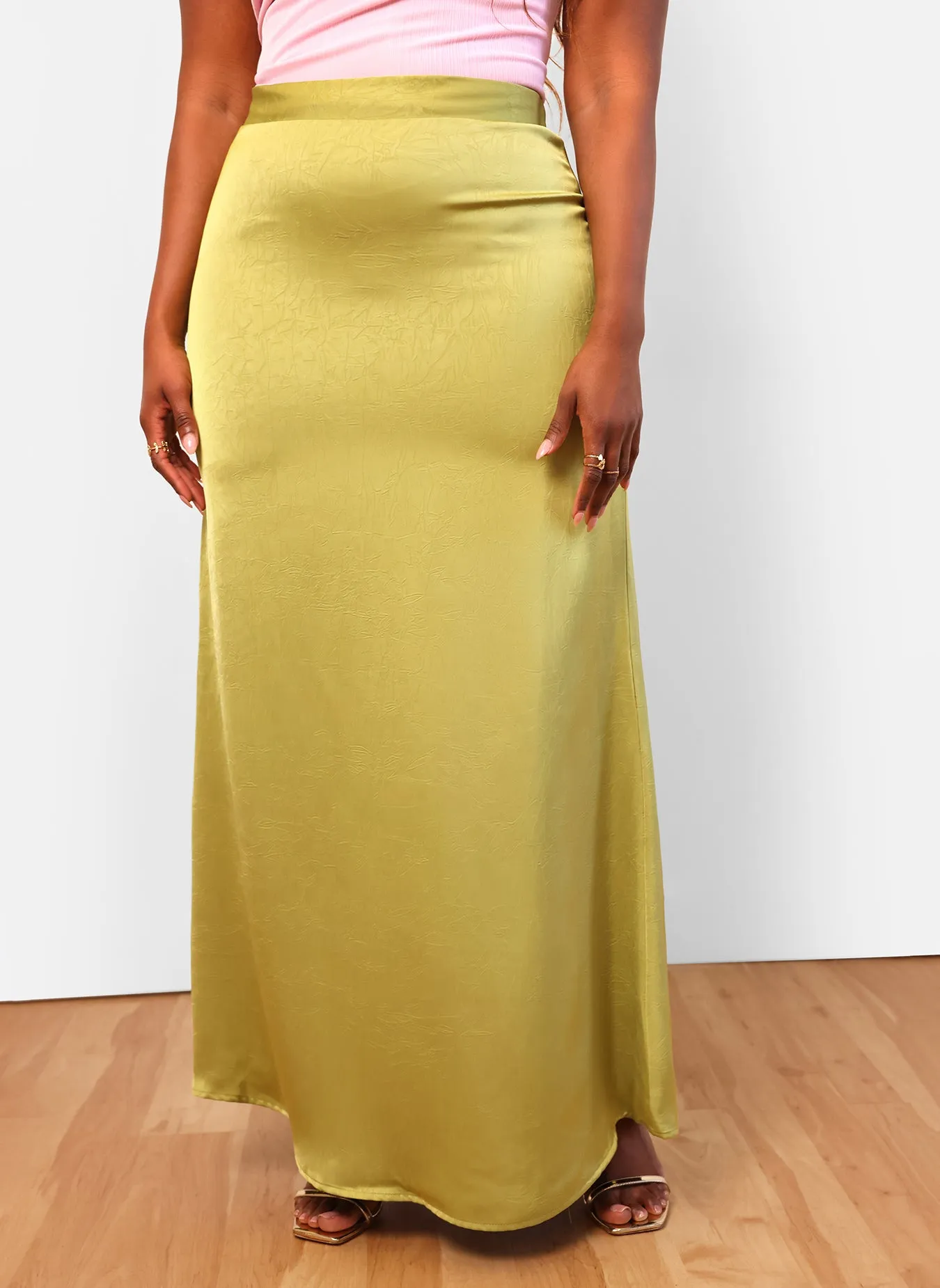 Celie Maxi Shift Skirt - Chartreuse sold by Rebdolls product image thumbnail 3