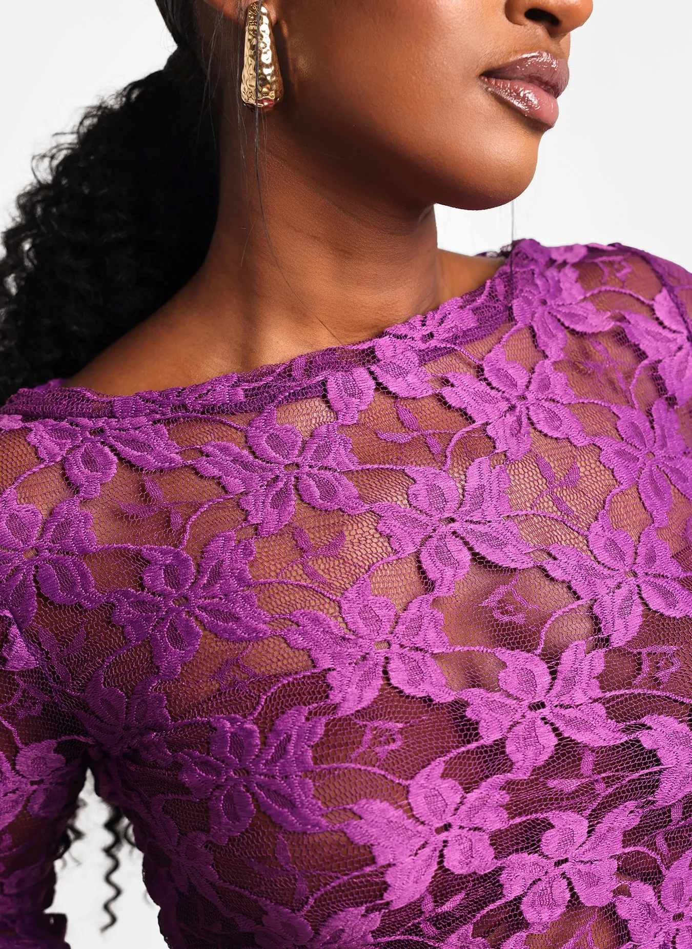 Rocsi Lace Boat Neck Top sold by Rebdolls product image thumbnail 4