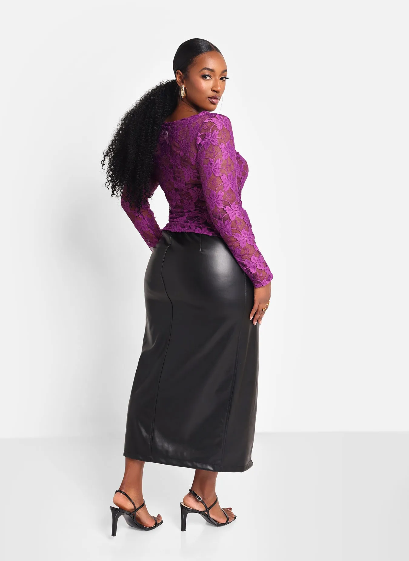 Rocsi Lace Boat Neck Top sold by Rebdolls product image thumbnail 5