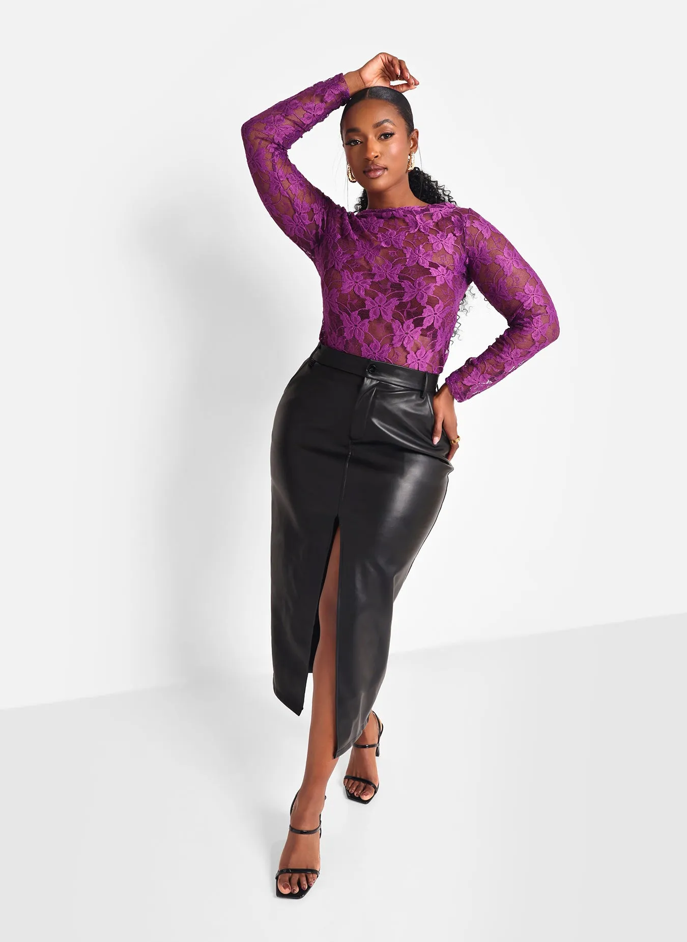 Rocsi Lace Boat Neck Top sold by Rebdolls product image thumbnail 2