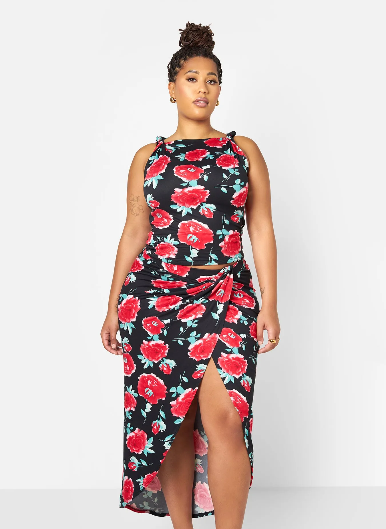 Abigail Floral Knotted Strap Top sold by Rebdolls product image thumbnail 3