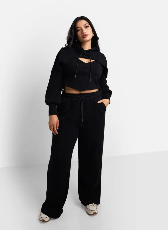 Real MVP Drawstring Wide Leg Sweatpants sold by Rebdolls