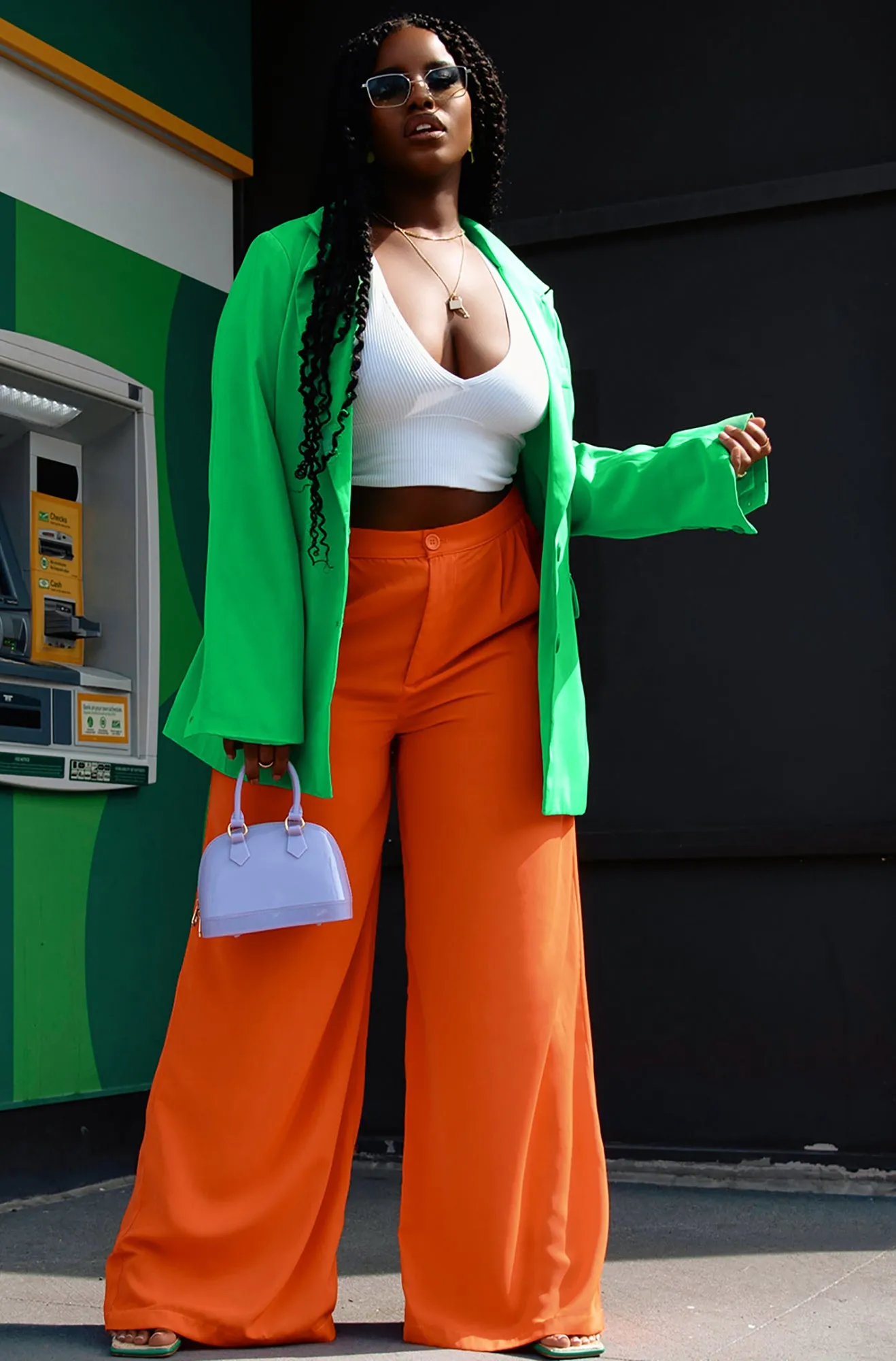 Olivia Oversized Blazer - Green sold by Rebdolls product image thumbnail 5