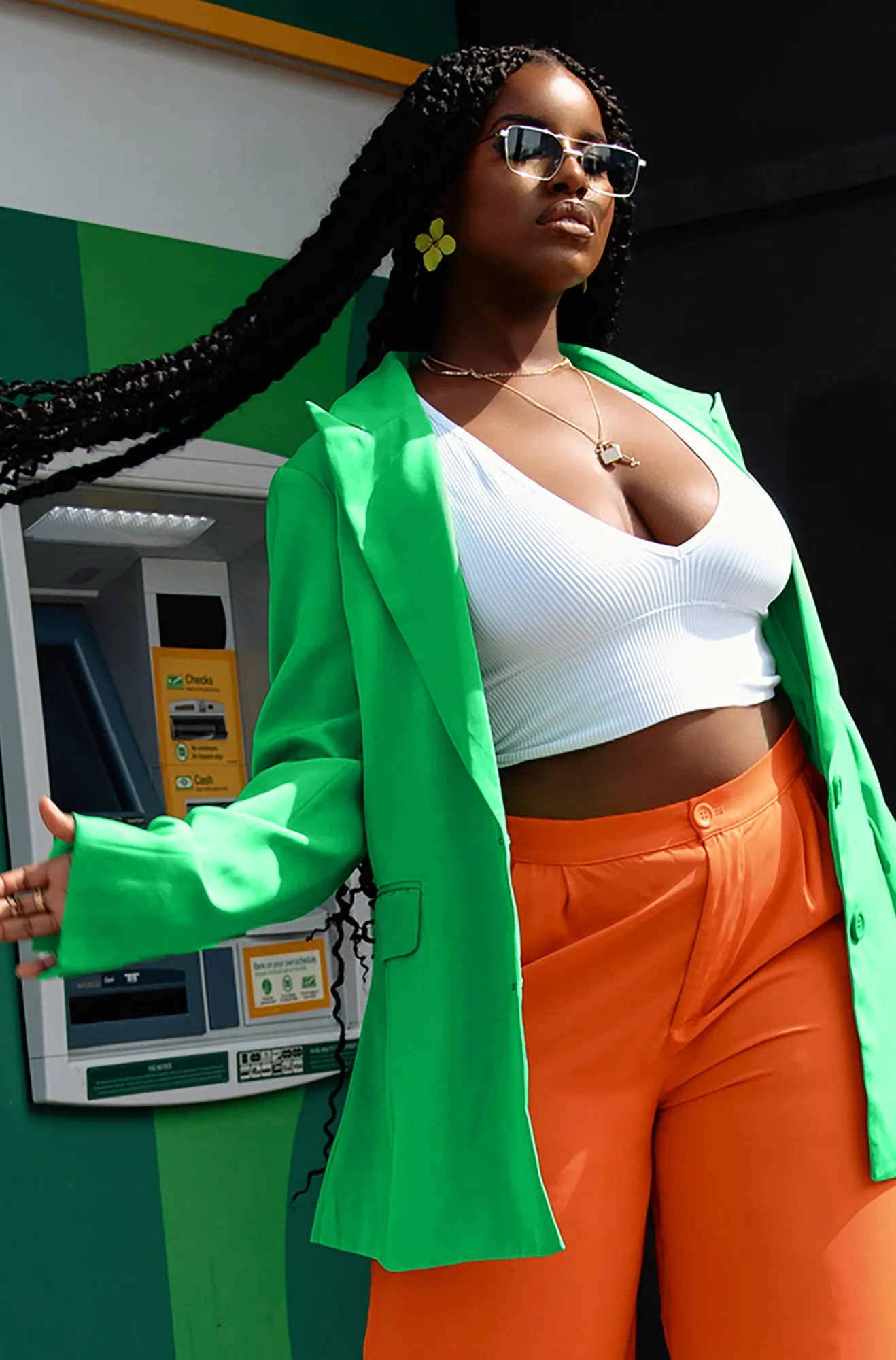 Olivia Oversized Blazer - Green sold by Rebdolls product image thumbnail 4