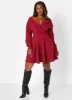 Class Flirt Cotton Off The Shoulder Mini Skater Dress W. Pockets sold by Rebdolls