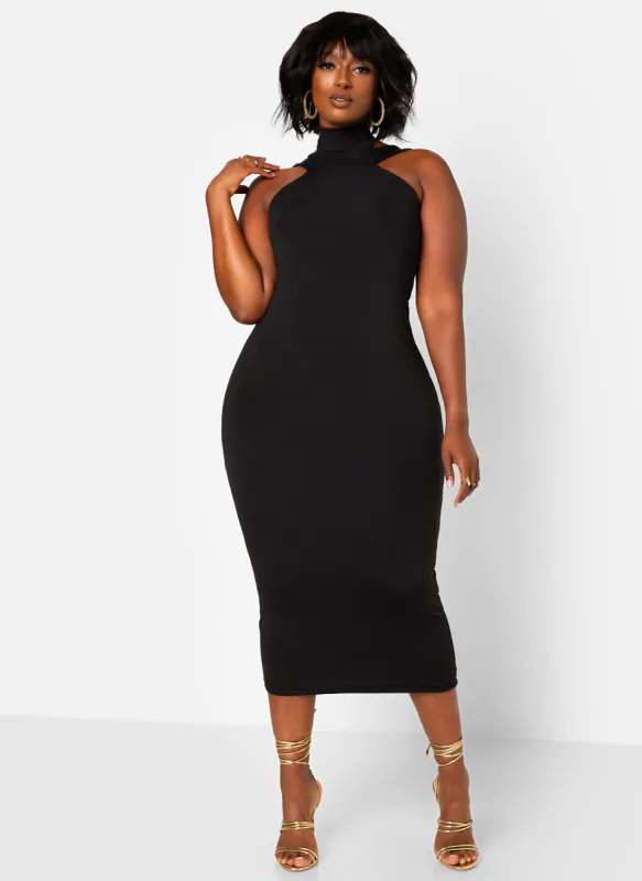 Poise Cotton Midi Bodycon Dress sold by Rebdolls