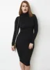 Don't Make Me Wait Cotton Turtleneck Midi Dress sold by Rebdolls