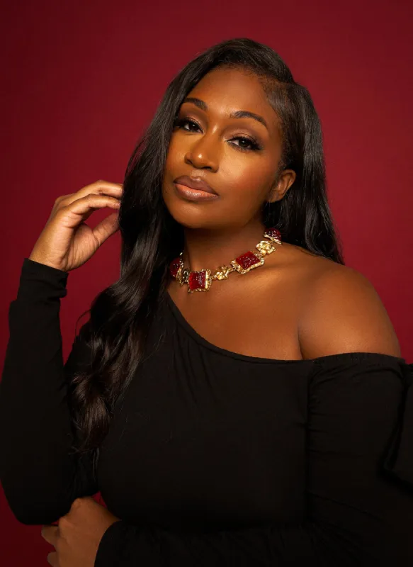 By Lolita "El Paraiso" Necklace - Ruby Red sold by Rebdolls