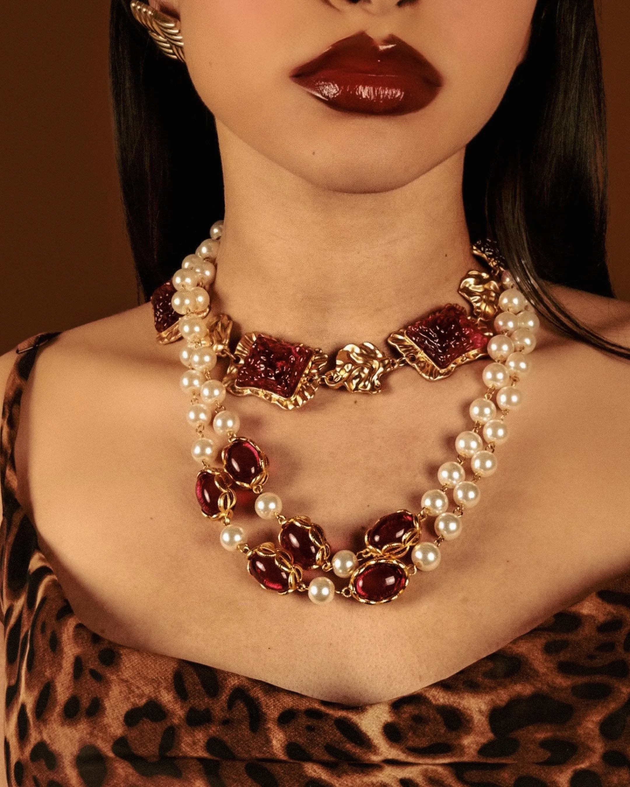 By Lolita "El Paraiso" Necklace - Ruby Red sold by Rebdolls product image thumbnail 2