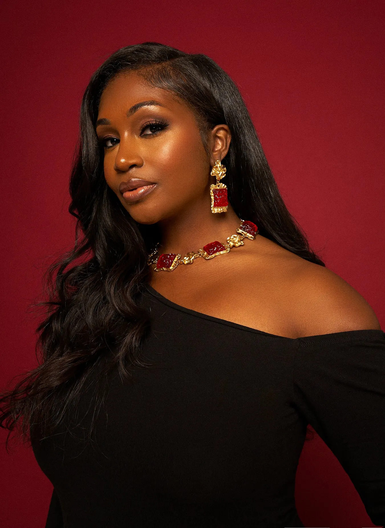 By Lolita "El Paraiso" Necklace - Ruby Red sold by Rebdolls product image thumbnail 3