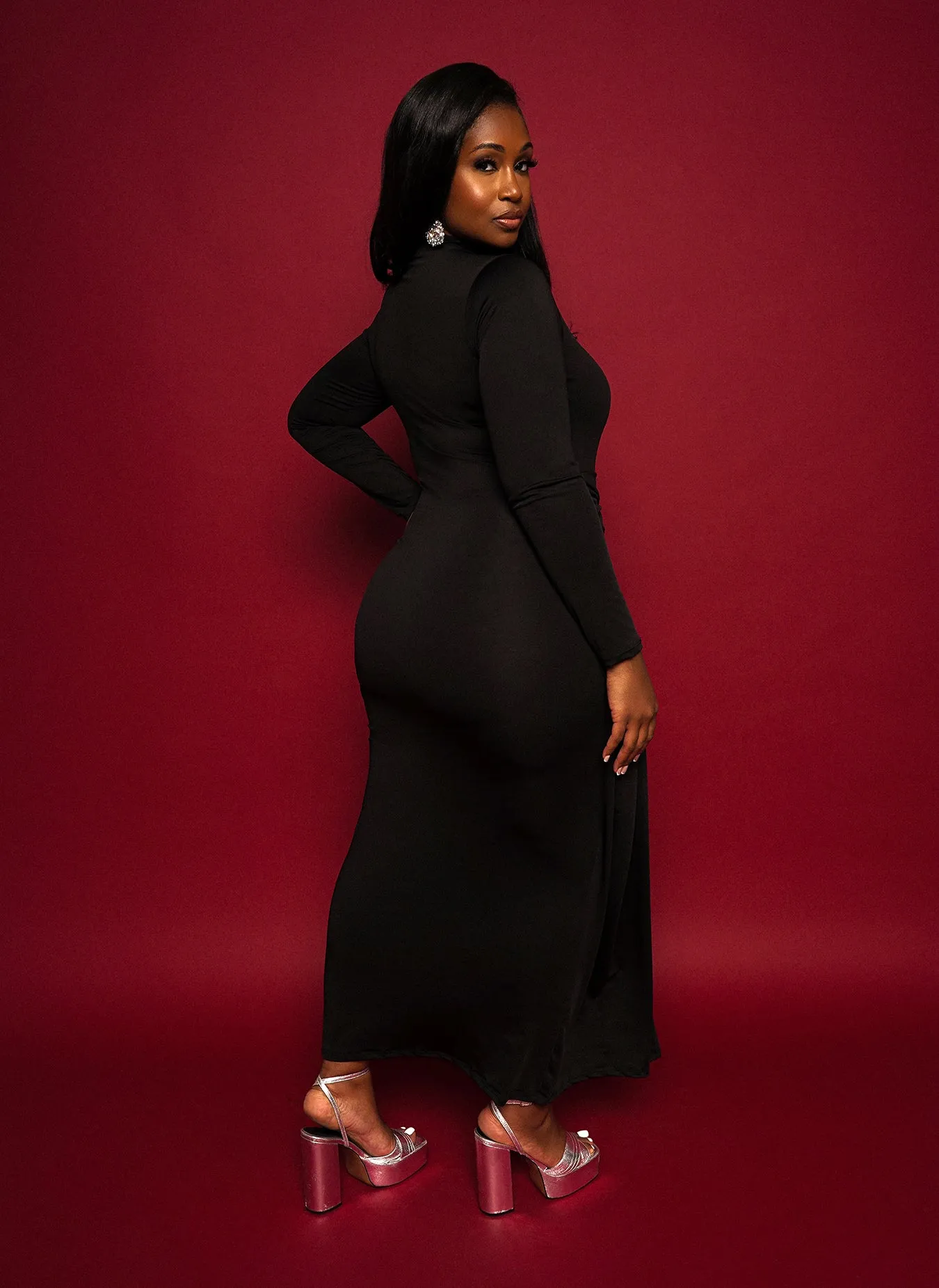 Angel Ruched Detail Slip Maxi Dress sold by Rebdolls product image thumbnail 5