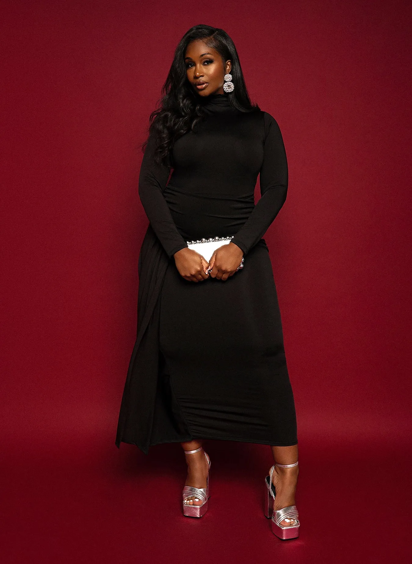 Angel Ruched Detail Slip Maxi Dress sold by Rebdolls product image thumbnail 2