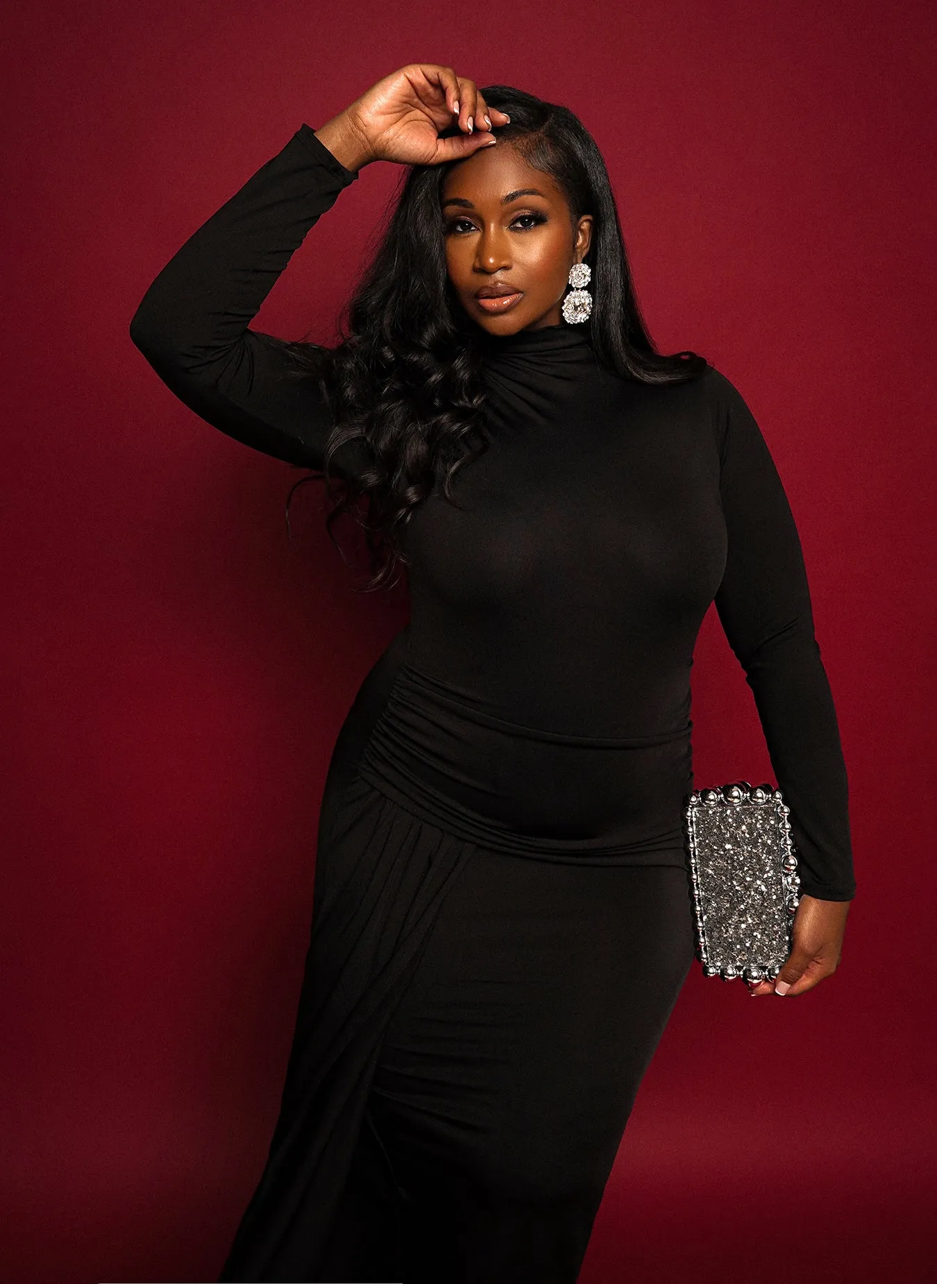 Angel Ruched Detail Slip Maxi Dress sold by Rebdolls product image thumbnail 4