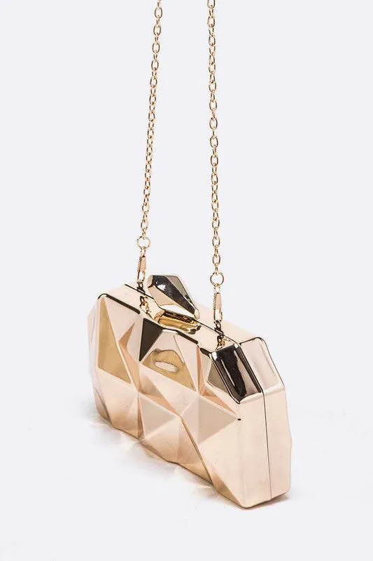 Shinny Iconic Edgy Box Clutch sold by Rebdolls product image thumbnail 5