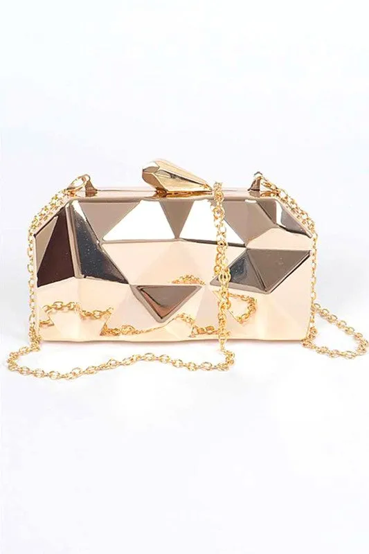 Shinny Iconic Edgy Box Clutch sold by Rebdolls product image thumbnail 2