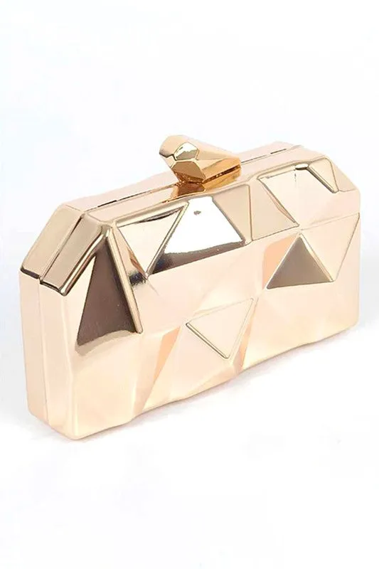Shinny Iconic Edgy Box Clutch sold by Rebdolls product image thumbnail 4